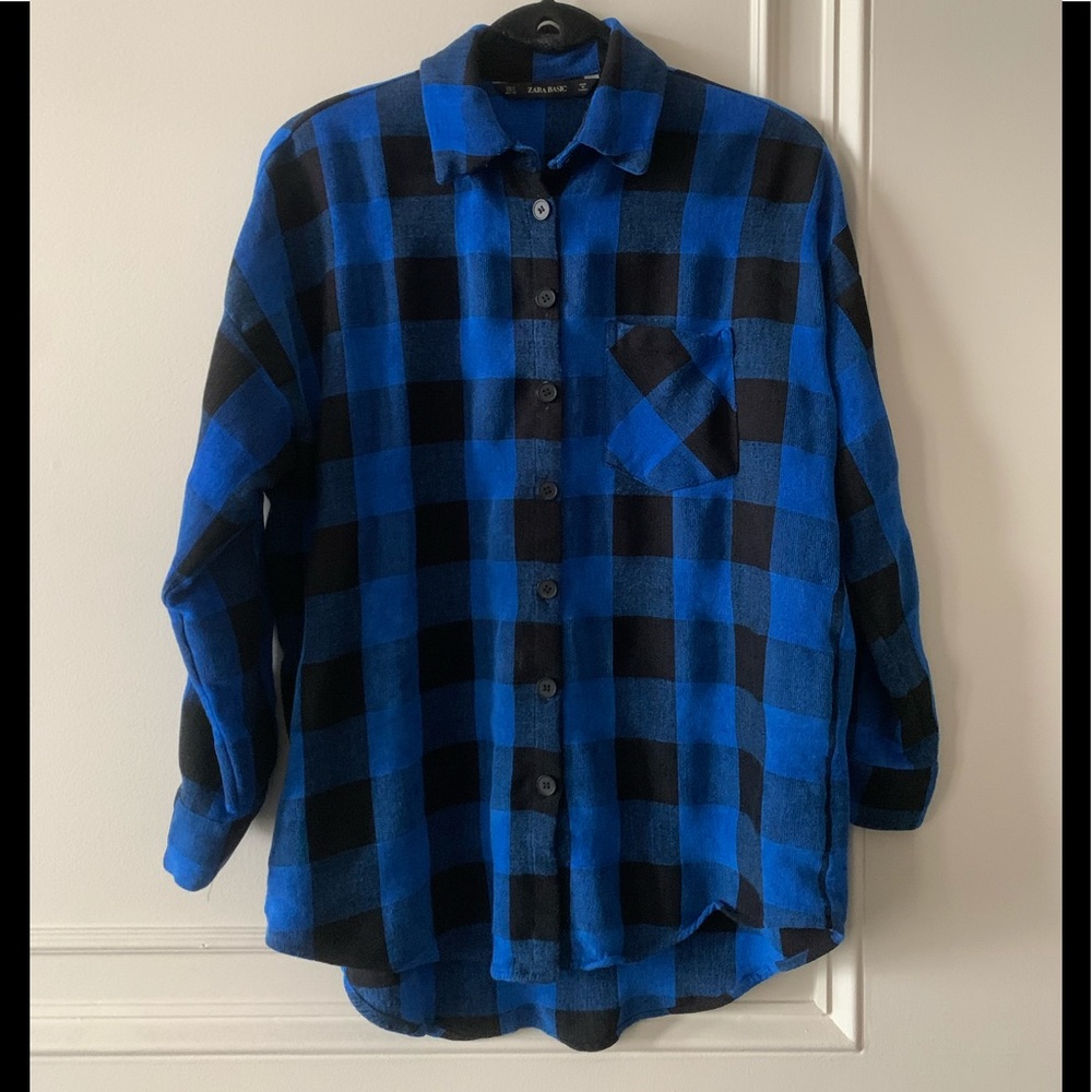 Corduroy checkered button down shirt oversized size SMALL (fit medium too)
